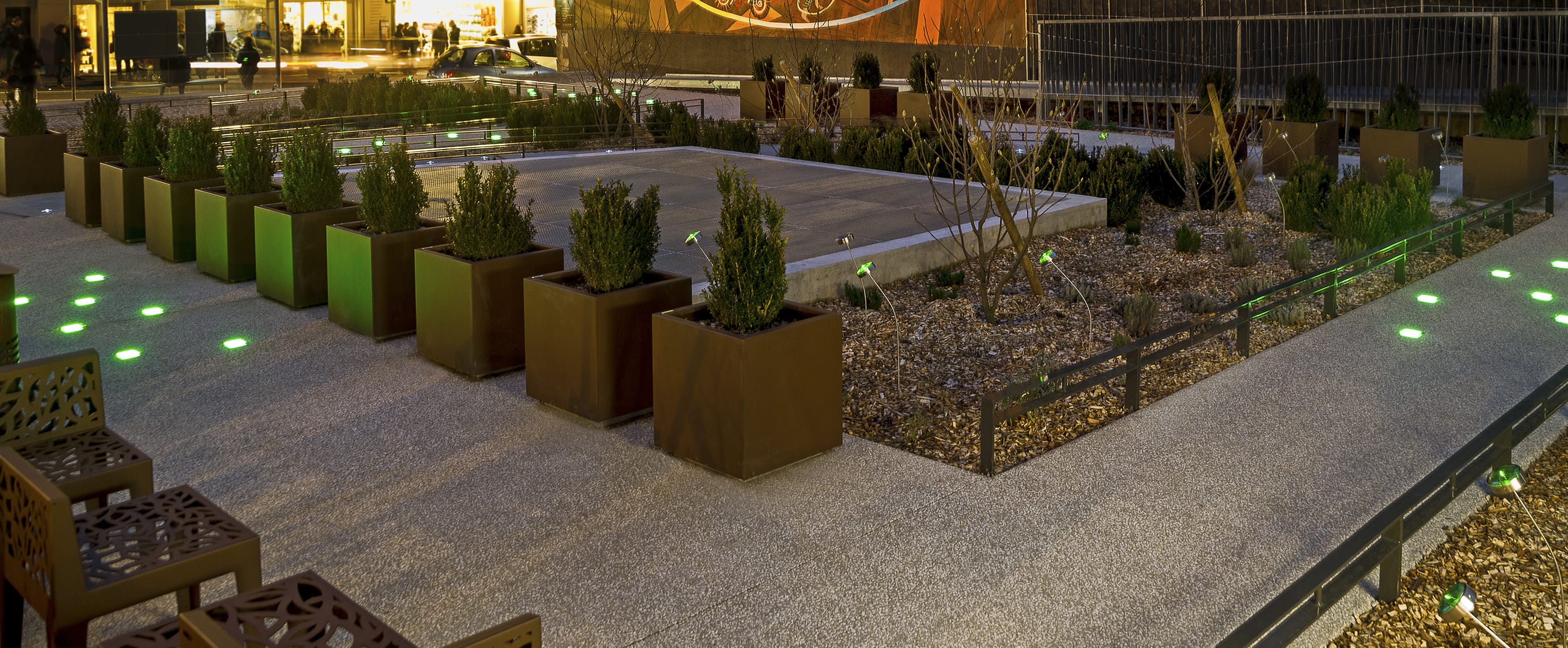 Pavé lumineux LED square urbain avec ECO-STONE99 Eco-Innov