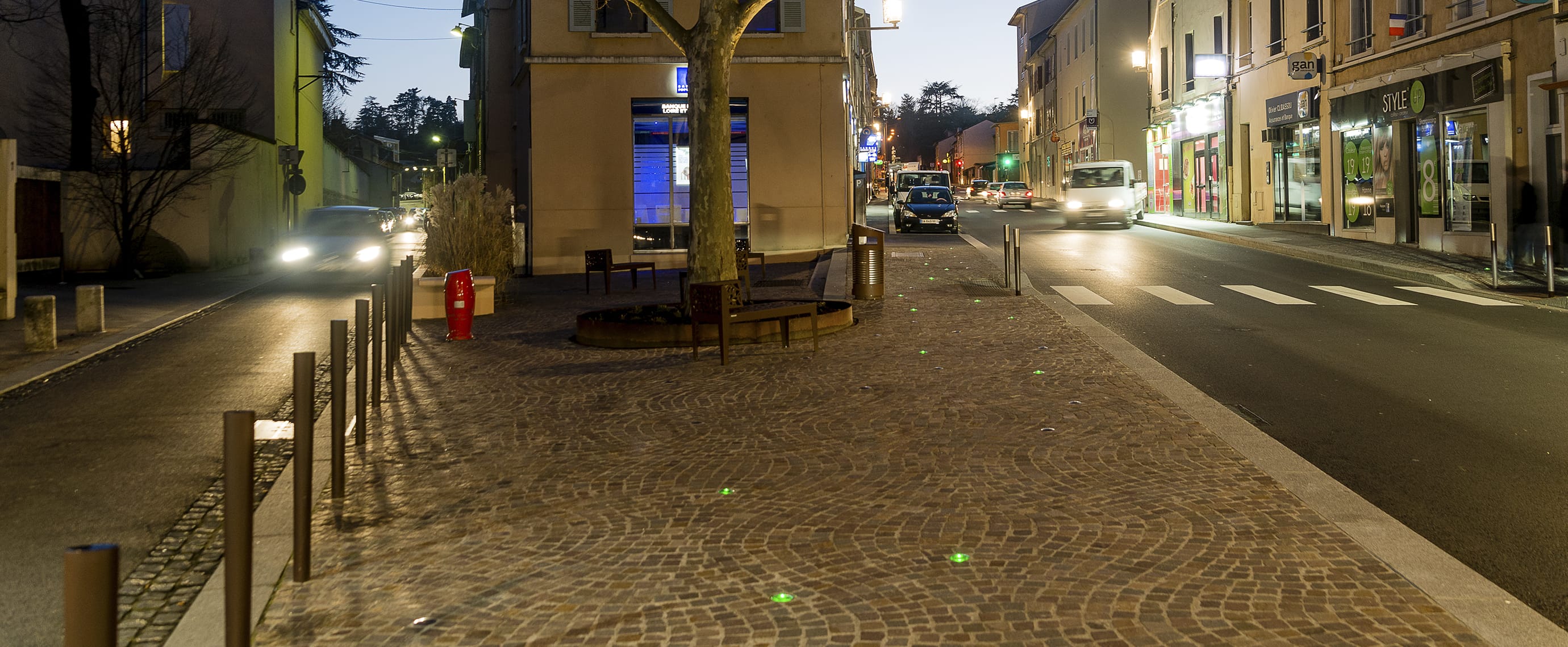 Pavé lumineux LED square urbain avec ECO-STONE99 Eco-Innov