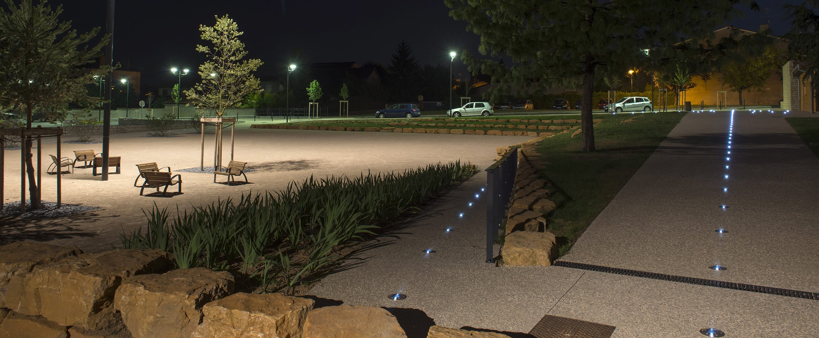 Plot solaire piéton sur promenade balisage LED ECO-143 Eco-Innov