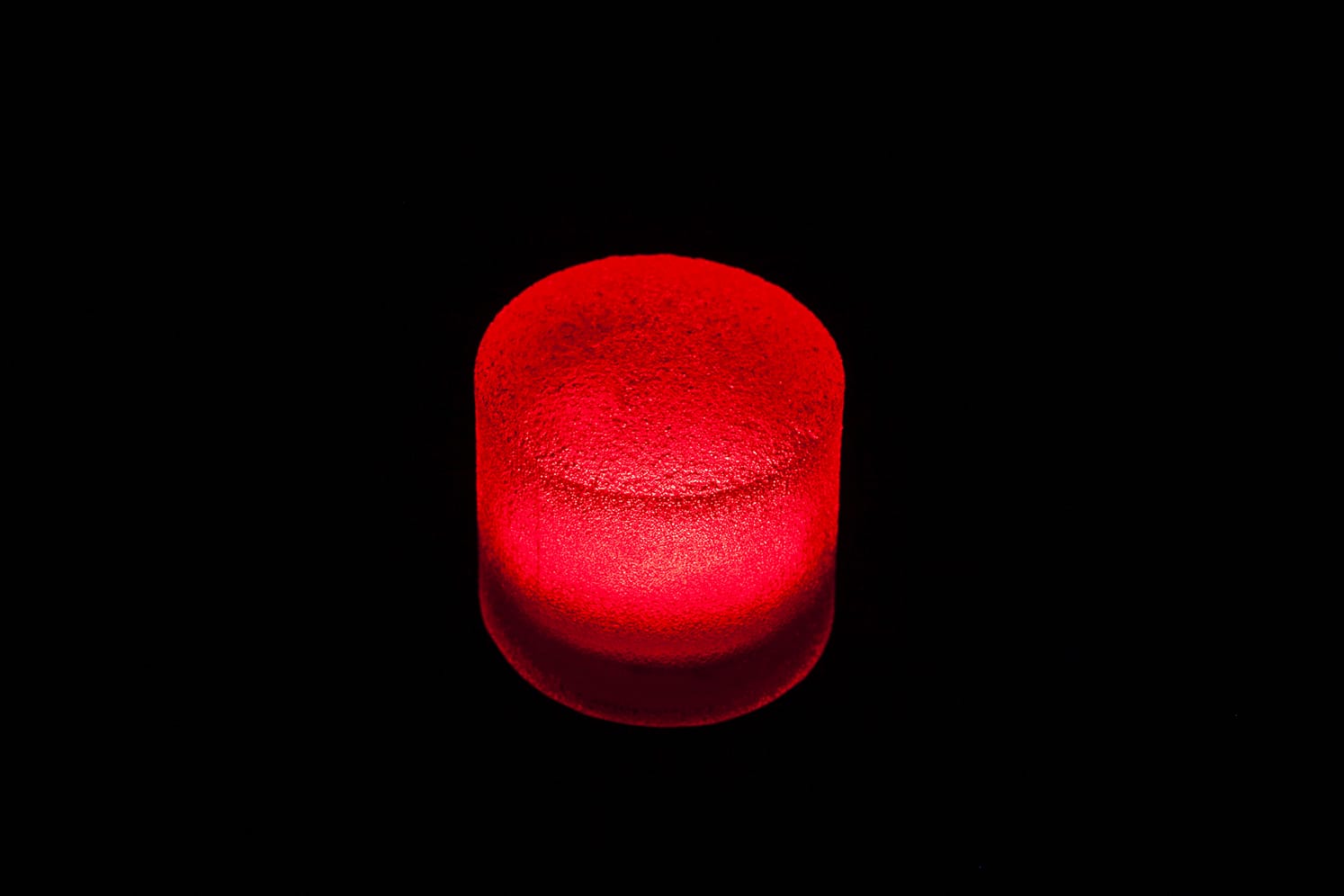 Pavé LED rond étanche pour place, chemin, terrasse, jardin ECO-STONE 80 rouge