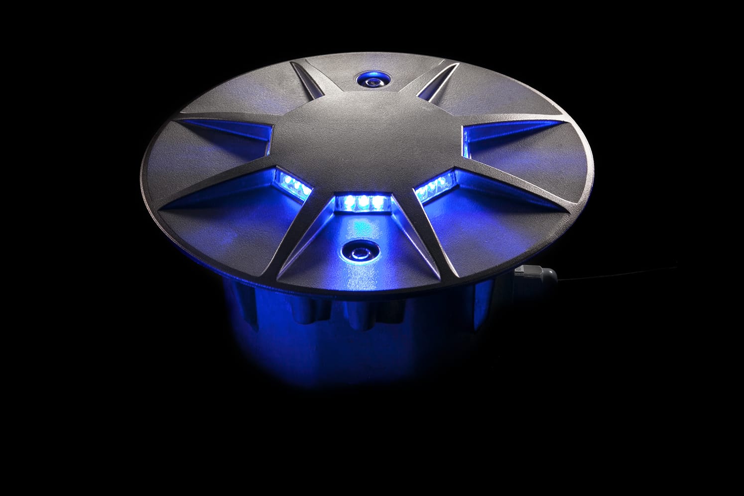 Plot routier LED 360º pour giratoire, parking, voirie ECO-870 bleu