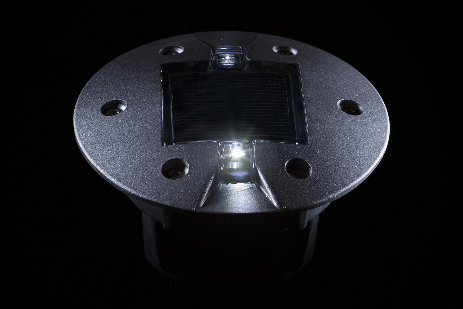 ECO-143: embedded solar stud. LED solar road stud for architecture and town planning installations.