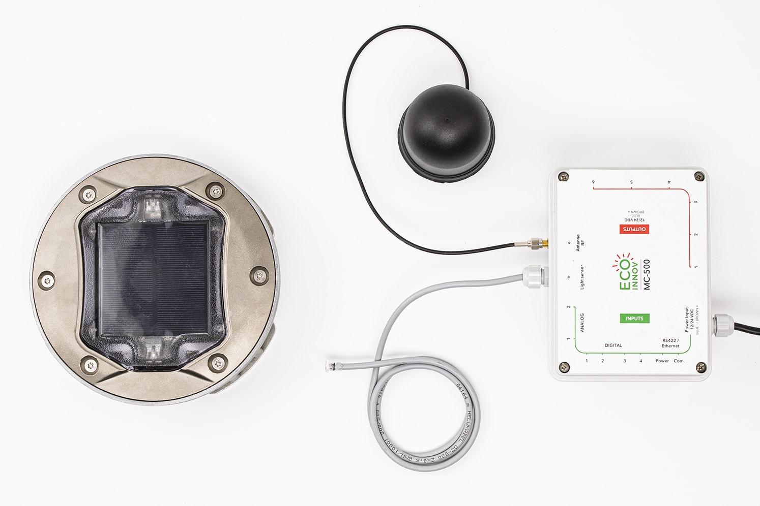 Plot inox routier solaire à haute capacité de recharge ECO-190 + MC-500