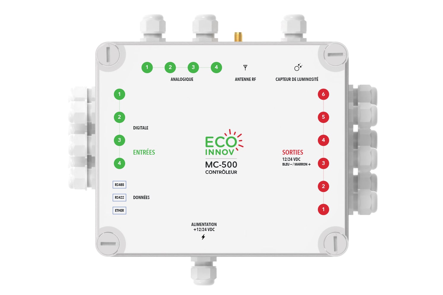 Contrôleur LED plots signalisation très basse tension Eco-Innov MC-500