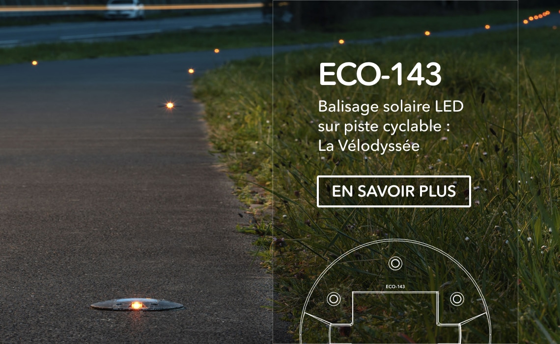 Balisage solaire piste cyclable - Eco-Innov ECO-143