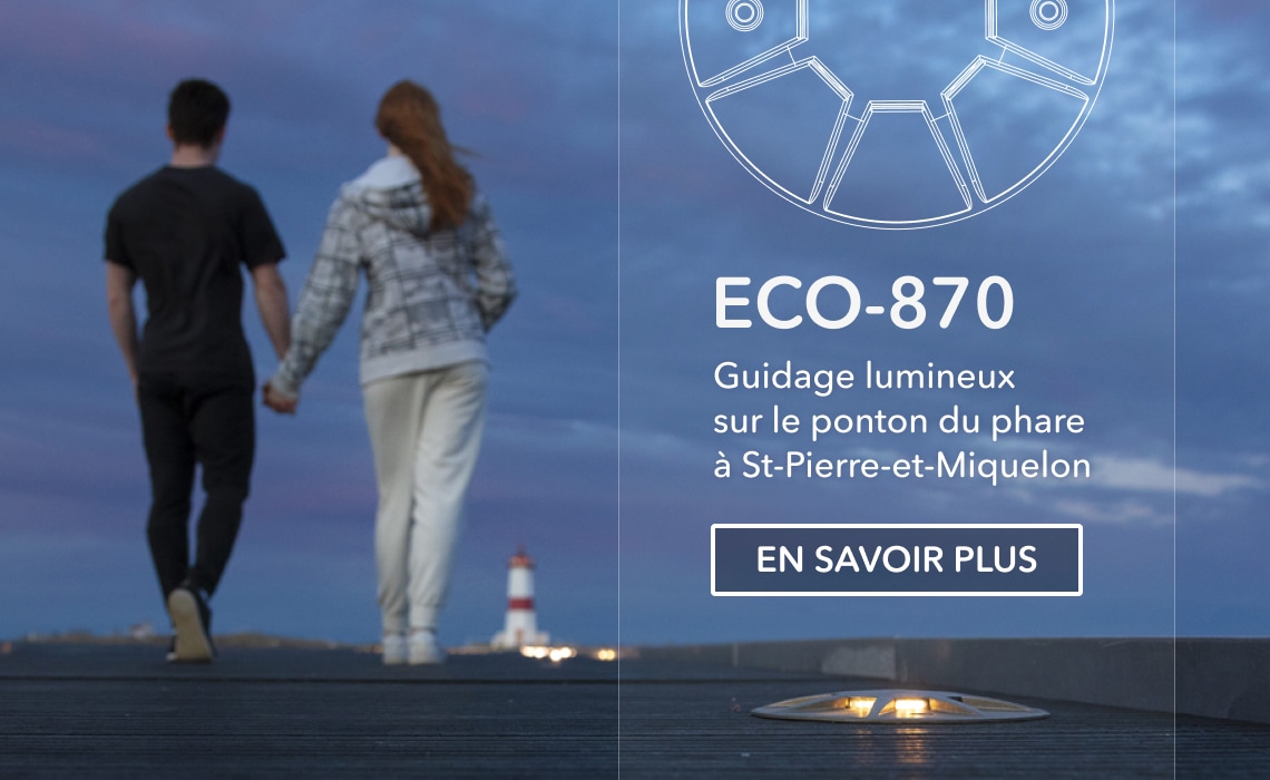 Guidage lumineux de sécurité sur ponton - Eco-Innov ECO-870