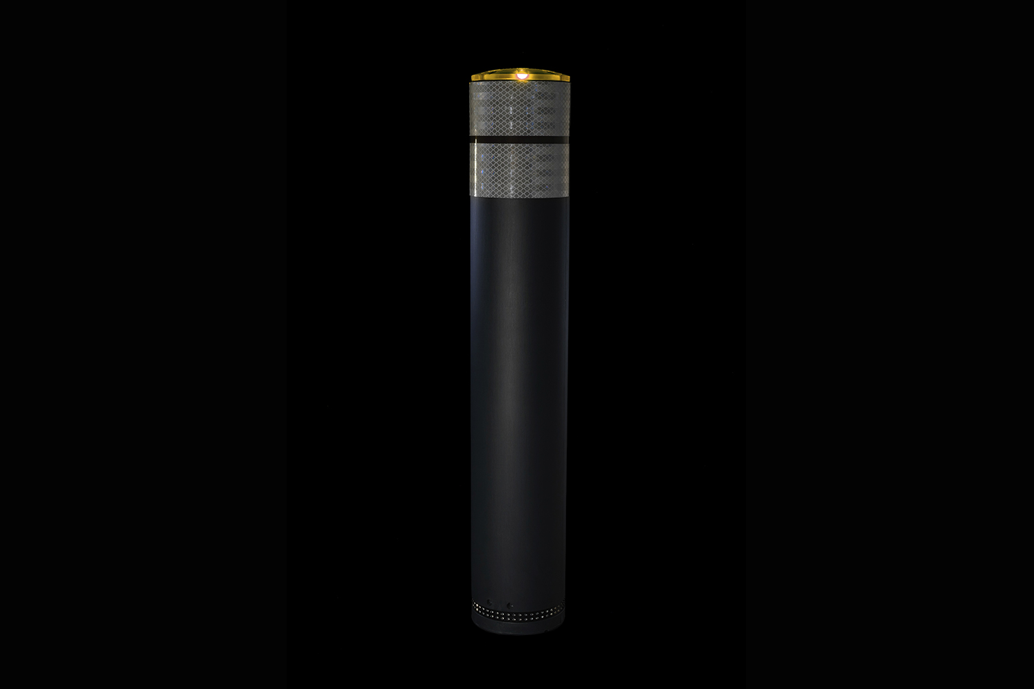 Flexible solar bollard with LED lighting head Amber ECO-CITY35 Eco-Innov
