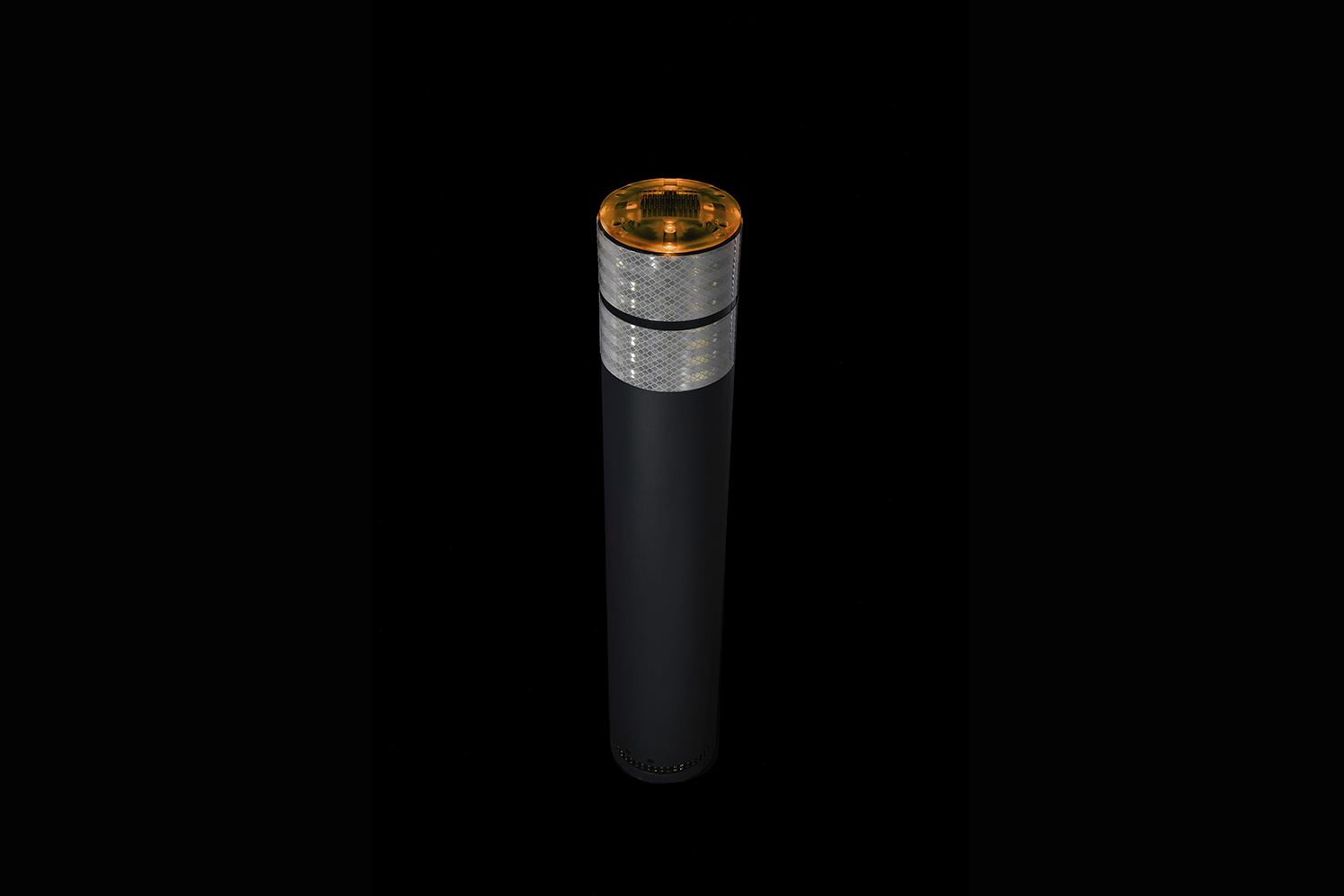 Flexible solar bollard with LED lighting head Amber ECO-CITY35 Eco-Innov