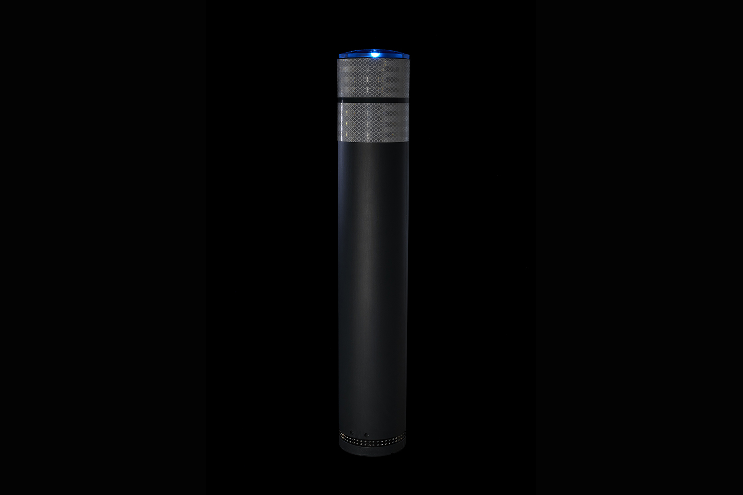 Flexible solar bollard with LED lighting head Blue ECO-CITY35 Eco-Innov