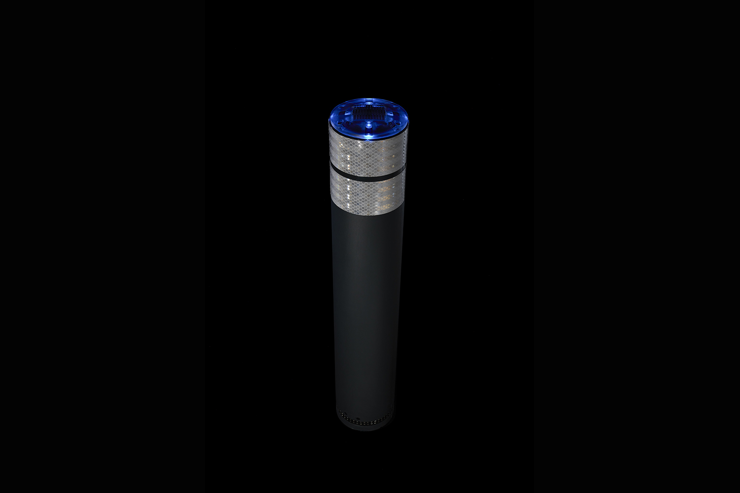 Flexible solar bollard with LED lighting head Blue ECO-CITY35 Eco-Innov
