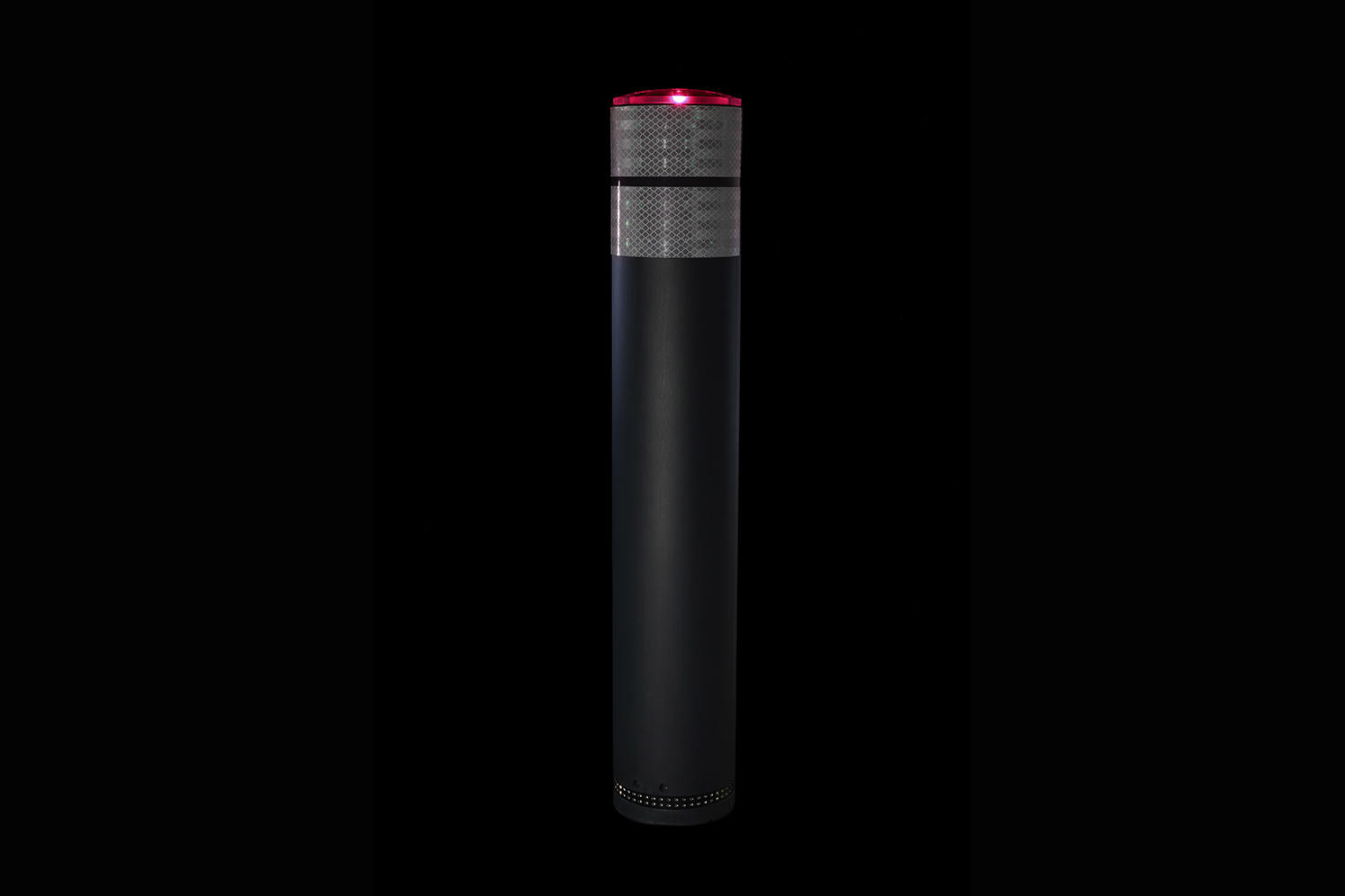 Flexible solar bollard with LED lighting head Red ECO-CITY35 Eco-Innov