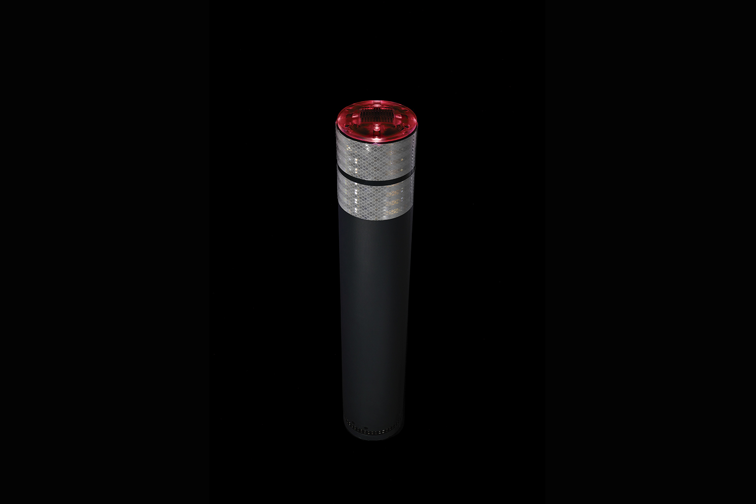 Flexible solar bollard with LED lighting head Red ECO-CITY35 Eco-Innov