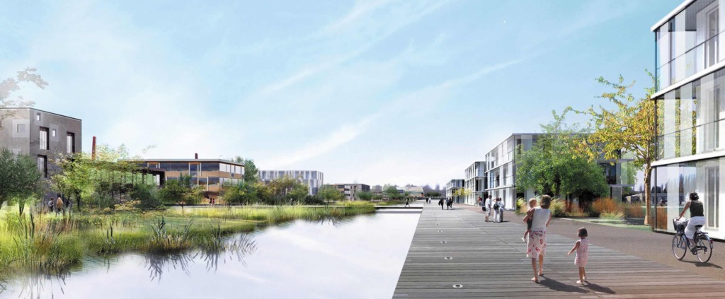 Signalisation piétons et cyclistes dans un écoquartier